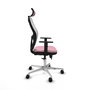 PIQUERAS Y CRESPO Silla de oficina Jorquera Rosa y Blanco