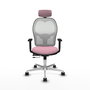 PIQUERAS Y CRESPO Silla de oficina Jorquera Rosa y Blanco