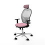 PIQUERAS Y CRESPO Silla de oficina Jorquera Rosa y Blanco
