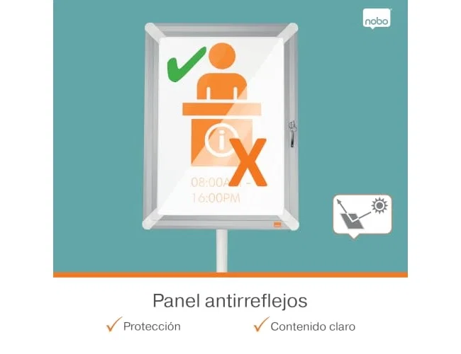 Nobo Atril de Suelo Premium Plus DIN A3 con Marco y Cerradura Nobo Atril de Suelo Premium Plus DIN A3 con Marco y Cerradura