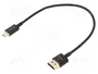 DeLOCK 85119 Cable HDMI High Speed con Ethernet, HDMI-A a Micro-D, 4K, 0,25 m
