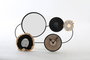 DKD Home Decor Reloj de Pared Colonial Marrón Negro Metal Espejo 4 x 50 x 35 cm (4 Unidades)