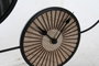 DKD Home Decor Reloj de Pared Colonial Marrón Negro Metal Espejo 4 x 50 x 35 cm (4 Unidades)
