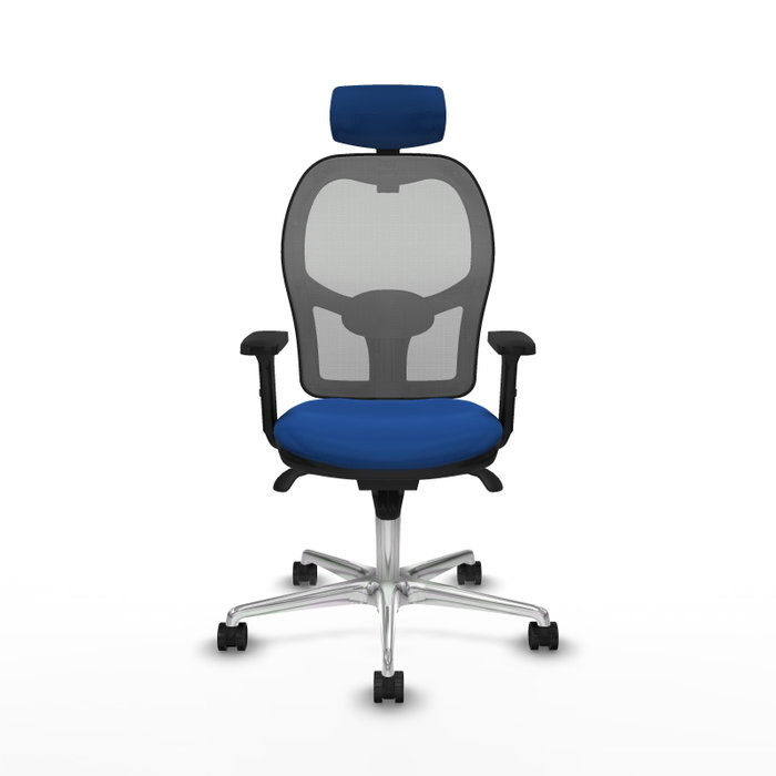 PIQUERAS Y CRESPO Silla de oficina Jorquera con mecanismo Sincro, Azul y Gris