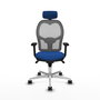 PIQUERAS Y CRESPO Silla de oficina Jorquera con mecanismo Sincro, Azul y Gris