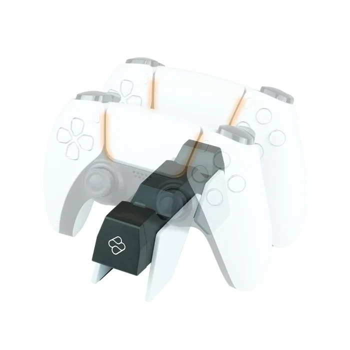 FR-TEC Dual Charging Station II FT0041 - Base de Carga Dual Rápida para 2 Mandos PlayStation 5 y PS5 Edge, Cable USB-C Incluido, Color Blanco
