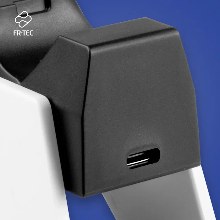 FR-TEC Dual Charging Station II FT0041 - Base de Carga Dual Rápida para 2 Mandos PlayStation 5 y PS5 Edge, Cable USB-C Incluido, Color Blanco