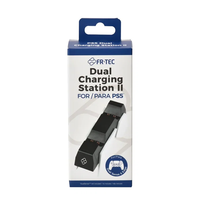 FR-TEC Dual Charging Station II FT0041 - Base de Carga Dual Rápida para 2 Mandos PlayStation 5 y PS5 Edge, Cable USB-C Incluido, Color Blanco