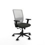 PIQUERAS Y CRESPO Silla de oficina Haches con mecanismo Sincro/Traslack, Negro/Blanco