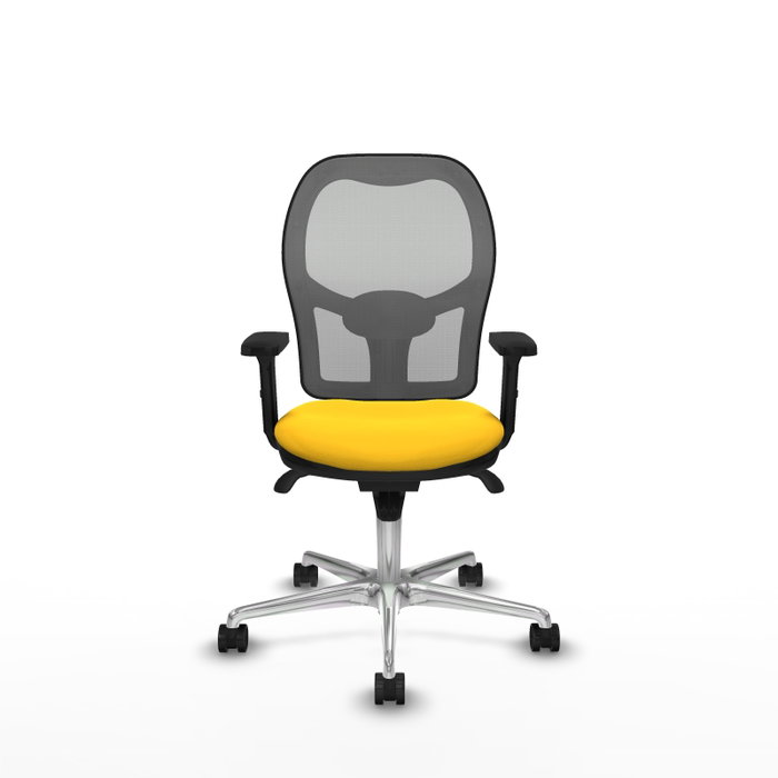 PIQUERAS Y CRESPO Silla de oficina Jorquera con mecanismo Sincro, Amarillo y Gris PIQUERAS Y CRESPO Silla de oficina Jorquera con mecanismo Sincro, Amarillo y Gris