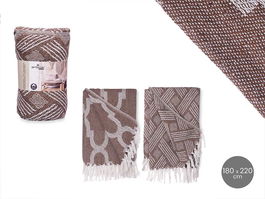 Giftdecor Multiuso Jacquard Marron 180 x 220 cm (Set de 8)