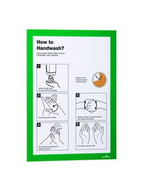 Marco Durable Magnetico Autoadhesivo Duraframe A4 Verde Bolsa De 2