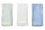 DKD Home Decor Jarrón de Cristal 10x10x20 cm Surtido de 3 Colores