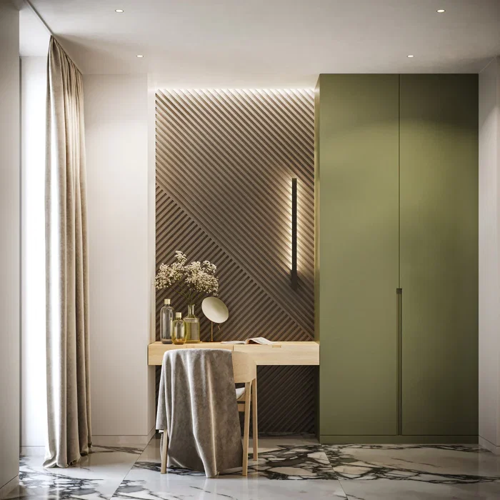 LAHTI SOL-TH.189 Lámpara de pared de diseño LED, aplique interior blanco/dorado/negro, 3000K, módulo LED longitud completa