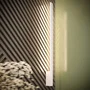 LAHTI SOL-TH.189 Lámpara de pared de diseño LED, aplique interior blanco/dorado/negro, 3000K, módulo LED longitud completa