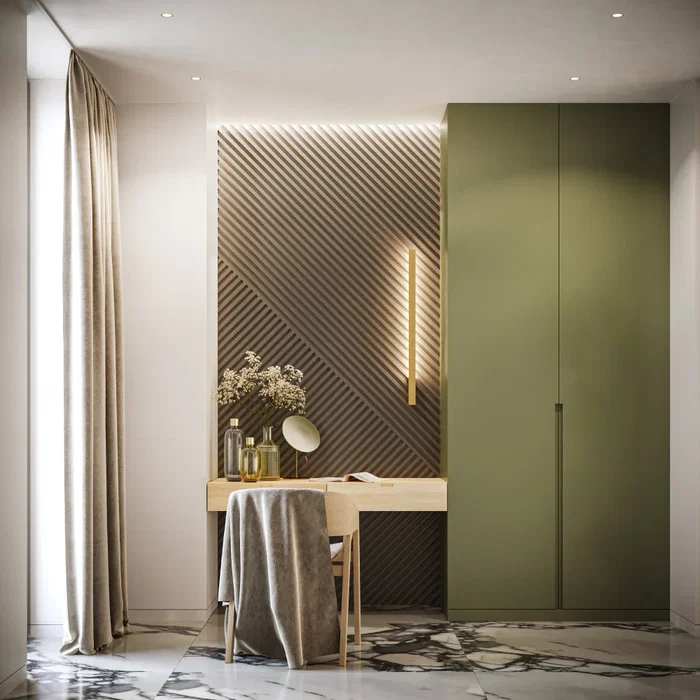 LAHTI SOL-TH.189 Lámpara de pared de diseño LED, aplique interior blanco/dorado/negro, 3000K, módulo LED longitud completa