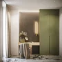 LAHTI SOL-TH.189 Lámpara de pared de diseño LED, aplique interior blanco/dorado/negro, 3000K, módulo LED longitud completa