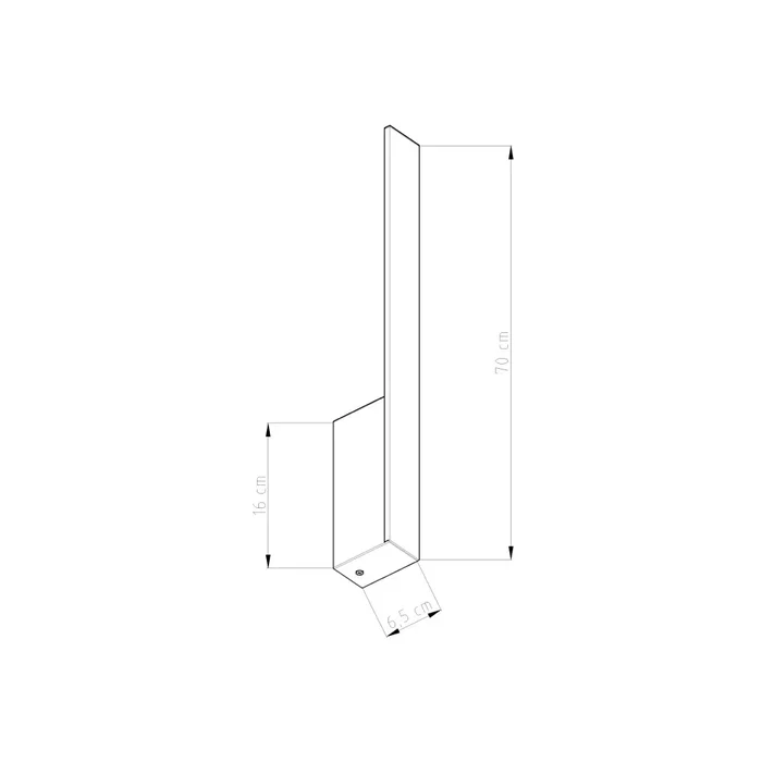 LAHTI SOL-TH.189 Lámpara de pared de diseño LED, aplique interior blanco/dorado/negro, 3000K, módulo LED longitud completa