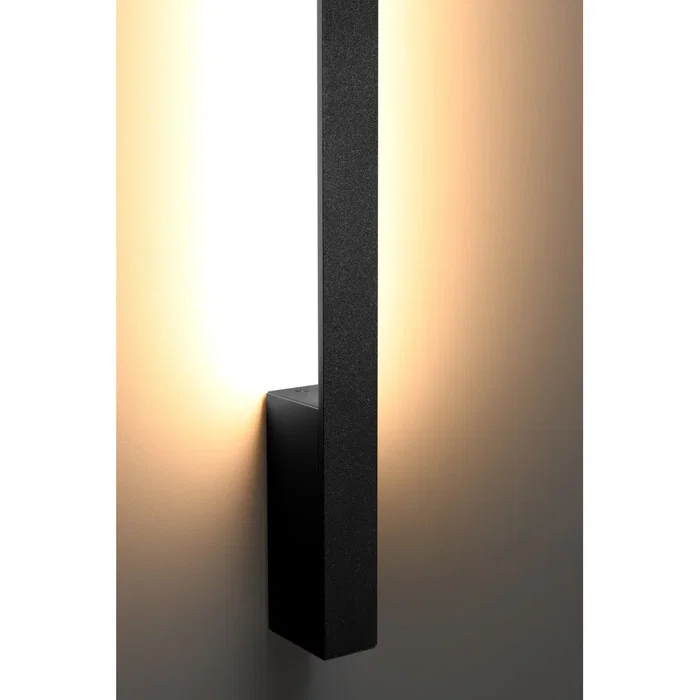 LAHTI SOL-TH.189 Lámpara de pared de diseño LED, aplique interior blanco/dorado/negro, 3000K, módulo LED longitud completa