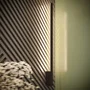 LAHTI SOL-TH.189 Lámpara de pared de diseño LED, aplique interior blanco/dorado/negro, 3000K, módulo LED longitud completa