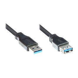 GoodConnections Cable USB 3.0 Tipo A a Tipo A, 0,5 m, negro