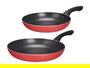 KINVARA Set 2 Sartenes Aluminio Rojo 26x45x8.5cm (Set de 6)