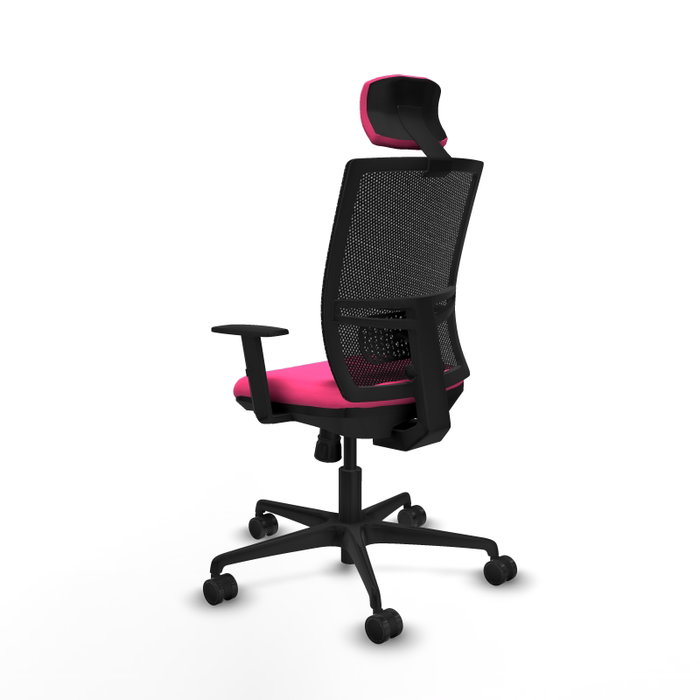 PIQUERAS Y CRESPO Silla de oficina Yunquera con mecanismo Sincro Rosa y Negro PIQUERAS Y CRESPO Silla de oficina Yunquera con mecanismo Sincro Rosa y Negro