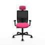 PIQUERAS Y CRESPO Silla de oficina Yunquera con mecanismo Sincro Rosa y Negro