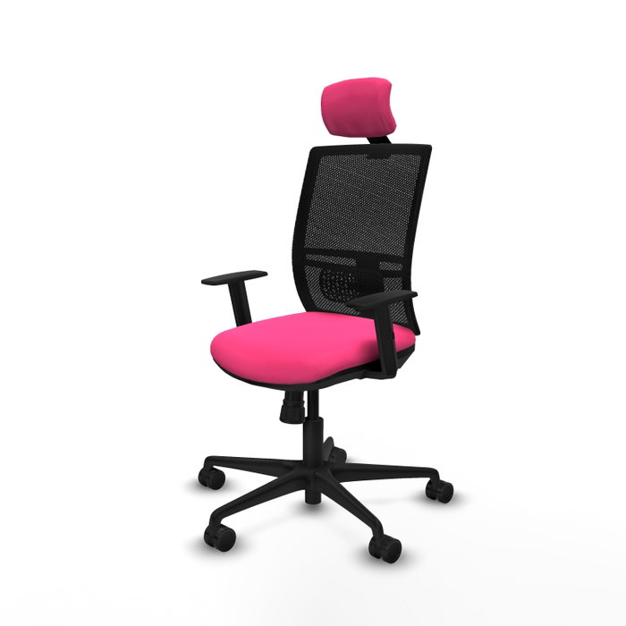 PIQUERAS Y CRESPO Silla de oficina Yunquera con mecanismo Sincro Rosa y Negro PIQUERAS Y CRESPO Silla de oficina Yunquera con mecanismo Sincro Rosa y Negro