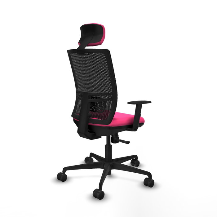 PIQUERAS Y CRESPO Silla de oficina Yunquera con mecanismo Sincro Rosa y Negro PIQUERAS Y CRESPO Silla de oficina Yunquera con mecanismo Sincro Rosa y Negro