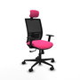 PIQUERAS Y CRESPO Silla de oficina Yunquera con mecanismo Sincro Rosa y Negro