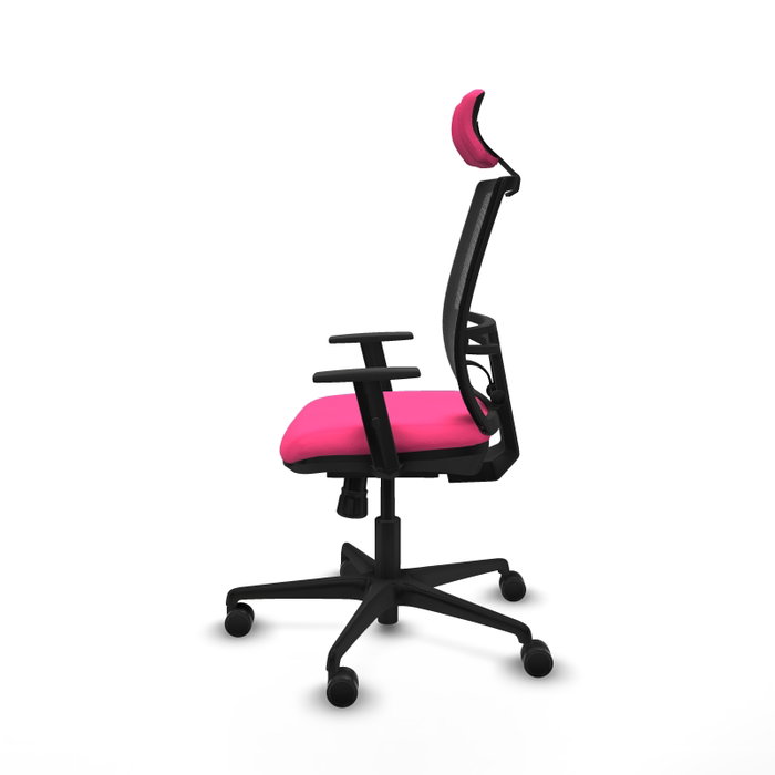 PIQUERAS Y CRESPO Silla de oficina Yunquera con mecanismo Sincro Rosa y Negro PIQUERAS Y CRESPO Silla de oficina Yunquera con mecanismo Sincro Rosa y Negro