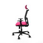 PIQUERAS Y CRESPO Silla de oficina Yunquera con mecanismo Sincro Rosa y Negro