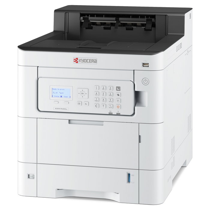 Kyocera ECOSYS PA4000cx Impresora Láser Color 40 ppm, Duplex Automático, 1200 x 1200 DPI, A4, WiFi/Ethernet, Consumibles Alta Capacidad Incluidos