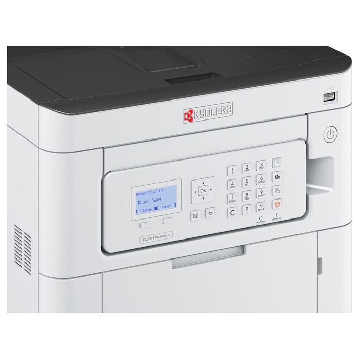 Kyocera ECOSYS PA4000cx Impresora Láser Color 40 ppm, Duplex Automático, 1200 x 1200 DPI, A4, WiFi/Ethernet, Consumibles Alta Capacidad Incluidos