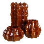 Jarrón Brillo Terracota Cerámica 31 X 31 X 70 cm