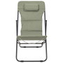 Home Deco Factory Tumbona Plegable Acero y Poliéster Verde Caqui, Altura Regulable 45 cm, Soport 110 kg