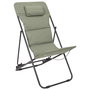 Home Deco Factory Tumbona Plegable Acero y Poliéster Verde Caqui, Altura Regulable 45 cm, Soport 110 kg