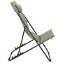 Home Deco Factory Tumbona Plegable Acero y Poliéster Verde Caqui, Altura Regulable 45 cm, Soport 110 kg