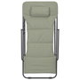 Home Deco Factory Tumbona Plegable Acero y Poliéster Verde Caqui, Altura Regulable 45 cm, Soport 110 kg