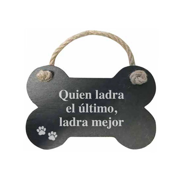 Decoración Colgante Magnet & Steel Quién ladra el último, ladra mejor Hueso Pizarra Cuerda Decoración Colgante Magnet & Steel Quién ladra el último, ladra mejor Hueso Pizarra Cuerda