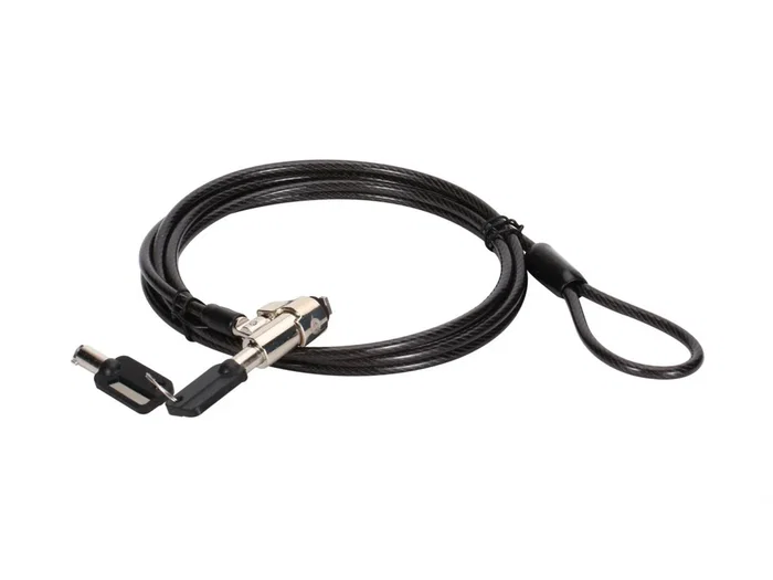 Conceptronic Cable de Seguridad para Portátil Candado con Llave 1.8 Metros CUSTODIO02BS para Ranura Estándar 3x7 mm Diámetro 4.5 mm