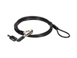Conceptronic Cable de Seguridad para Portátil Candado con Llave 1.8 Metros CUSTODIO02BS para Ranura Estándar 3x7 mm Diámetro 4.5 mm