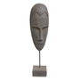 Ixia Figura Máscara Gris Resina Decoración 19 X 12 X 62 cm