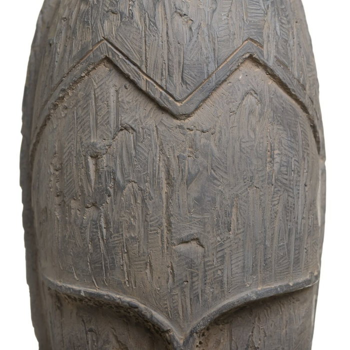 Ixia Figura Máscara Gris Resina Decoración 19 X 12 X 62 cm