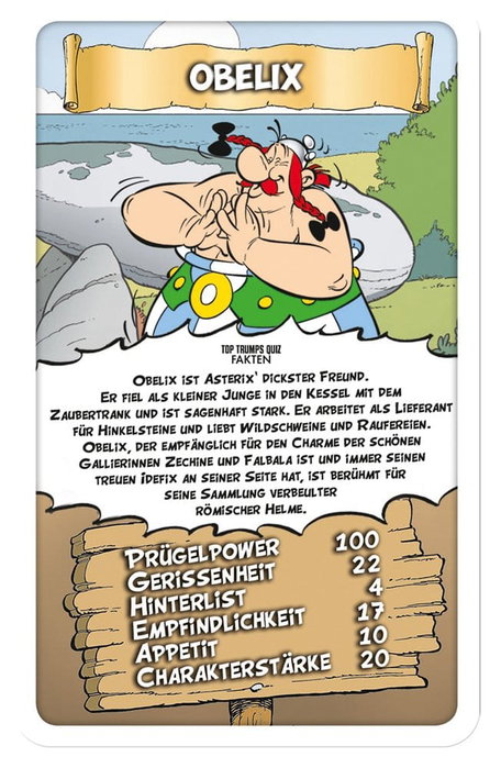 Winning Moves Asterix Juego de cartas Top Trumps Edición Alemana Winning Moves Asterix Juego de cartas Top Trumps Edición Alemana
