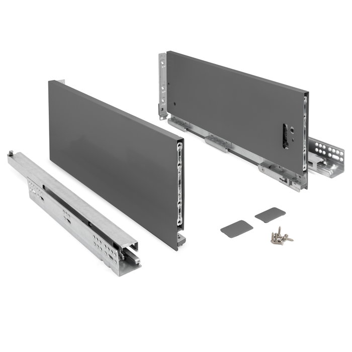 HERRAJES ALK Cajón QUBE de Extracción Total Acero 400 mm H185 HERRAJES ALK Cajón QUBE de Extracción Total Acero 400 mm H185