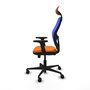 PIQUERAS Y CRESPO Silla de oficina Jorquera con mecanismo Sincro/Traslack Naranja y Azul