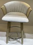DKD Home Decor Taburete Blanco Madera Poliester 53.5x50.5x88 cm