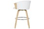 DKD Home Decor Taburete Blanco Madera Poliester 53.5x50.5x88 cm